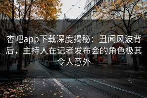 杏吧app下载深度揭秘：丑闻风波背后，主持人在记者发布会的角色极其令人意外