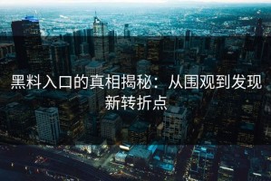 黑料入口的真相揭秘：从围观到发现新转折点